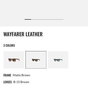 Raybans Wayfarer Leather Sunglasses - Matte Brown some leather missing price